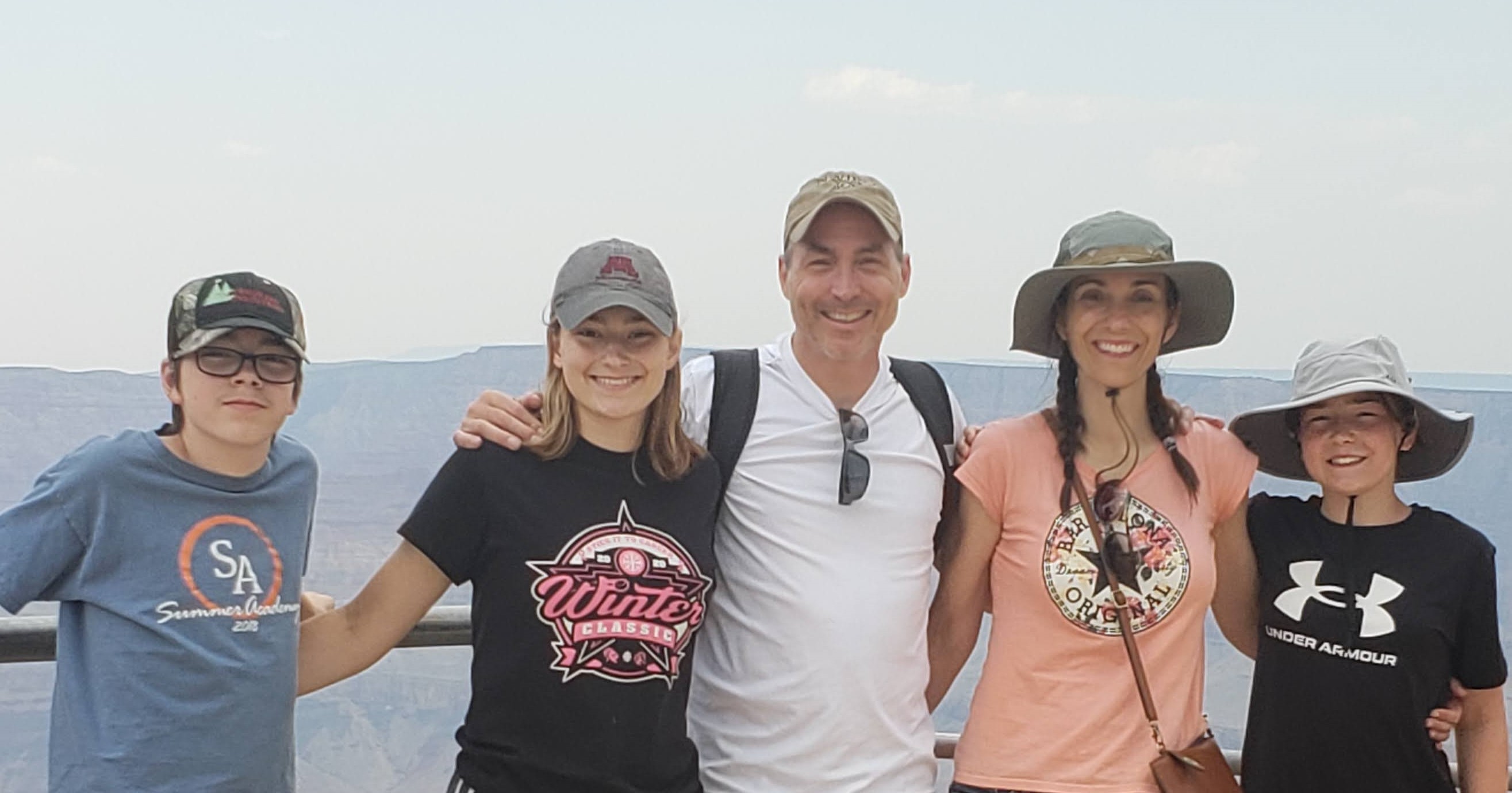 My family during a trip to the Grand Canyon and Zion National Park during the summer of 2021 just prior to starting a sabbatical to work on this book.
